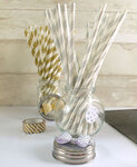 25 Pailles Papier Party Argent