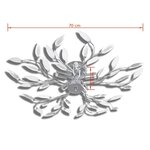 vidaXL Plafonnier avec bras en acrylique Blanc 5 ampoules E14