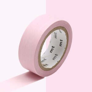 Masking tape unicolore pastel - Rose - 1 5 cm x 7 m