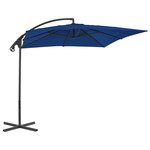 vidaXL Parasol déporté avec mât en acier 250x250 cm Azuré