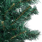 vidaXL Sapin de Noël artificiel mince avec support vert 120 cm PVC