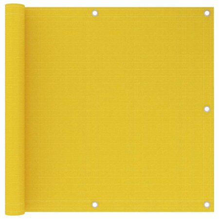 vidaXL Écran de balcon Jaune 90x600 cm PEHD