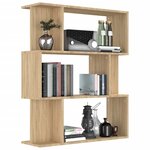 vidaXL Bibliothèque/Séparateur de pièce Chêne sonoma 80x24x96 cm