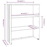 vidaXL Dessus de buffet HAMAR Gris clair 85x35x100 cm Bois de pin