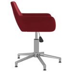 vidaXL Chaise pivotante de salle à manger Rouge bordeaux Velours