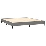 vidaXL Lit à sommier tapissier avec matelas Gris foncé 180x200cm Tissu