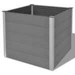vidaXL Lit surélevé de jardin WPC 100x100x91 cm Gris