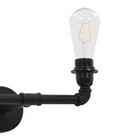 vidaXL Lampe murale à 2 voies Noir 2 ampoules E27