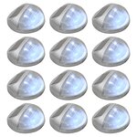 vidaXL Lampe solaire murale à LED d'extérieur 12 Pièces Rond Argenté