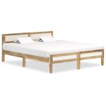 vidaXL Cadre de lit Bois de manguier massif 140 cm