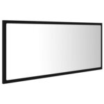 vidaXL Miroir à LED de salle de bain Noir 100x8 5x37 cm Acrylique