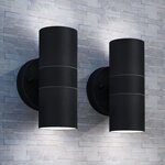 vidaXL Applique murale d'extérieur 2 Pièces Acier