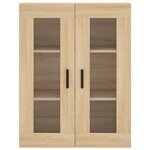 vidaXL Buffet haut Chêne sonoma 69 5x34x180 cm Bois d'ingénierie