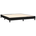 vidaXL Lit à sommier tapissier avec matelas Noir 180x200 cm Tissu