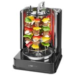 Clatronic rôtissoire verticale dvg 3686 1400 w noir