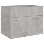 vidaXL Ensemble de meubles de salle de bain Gris béton Aggloméré