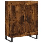 vidaXL Buffet haut Chêne fumé 69 5x34x180 cm Bois d'ingénierie