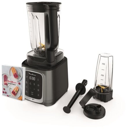 Moulinex lm91hd10 infinymix+ blender - 1600 w - bol tritan 1 75 l - smoothies  glaces  soupe  pâtes - gourde 600 ml - 5 programmes