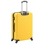 vidaXL Valise rigide 3 Pièces Jaune ABS