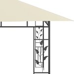 vidaXL Belvédère avec moustiquaire 4x3x2 73 m Crème 180 g/m²