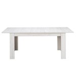 Table à Manger Moderne 160x90 cm Blanc 8 Places Extensible