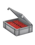(BAC GERBABLE A/COUVERCLE 75L) Bac gerbable norme Europe avec couvercle intégré L