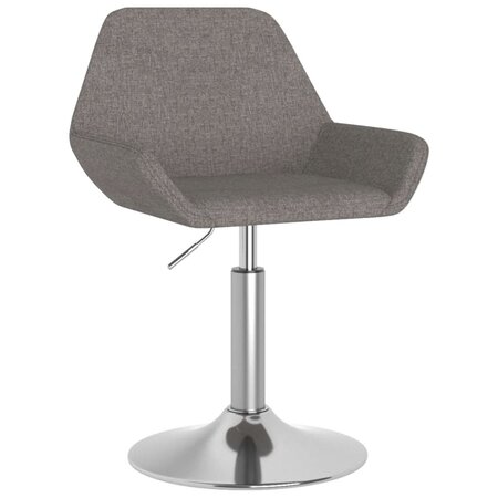 vidaXL Chaise pivotante de salle à manger Gris foncé Tissu