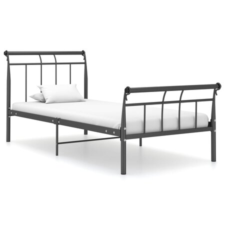 vidaXL Cadre de lit Noir Métal 100x200 cm