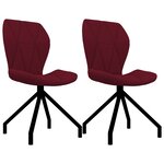 vidaXL Chaises à manger lot de 2 rouge similicuir