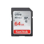 SANDISK 00139768 Carte mémoire SDXC "Ultra"- 64GB- Cl.10- 80MB/s