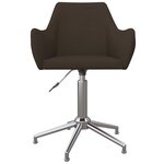 vidaXL Chaises pivotantes à manger lot de 4 marron foncé tissu