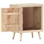 vidaXL Table de chevet 40x30x50 cm Bois de manguier massif