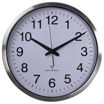 Perel horloge murale 50 cm blanc et argenté
