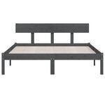 vidaXL Cadre de lit Gris Bois de pin massif 150x200 cm UK King