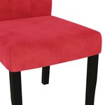 vidaXL Chaises à manger lot de 4 Rouge bordeaux Velours