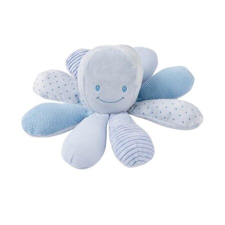 NATTOU Pieuvre multi-activités (hochet, papier bruissant, scouic) - Multi-matieres - Bleu