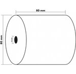 Bobine Pour Tickets De Caisse 80x70mm - 72m - 1 Pli Thermique 48g/m2. - X 30 - Exacompta