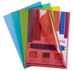 Sachet De 100 Pochettes Coin Polypropylène Grainé 12/100e - A4 - Couleurs Assorties - X 10 - Exacompta