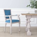 vidaXL Chaise à manger Bleu Velours
