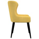 vidaXL Chaises à manger lot de 6 jaune tissu
