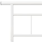vidaXL Cadre de lit Blanc Métal 200x200 cm