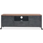 vidaXL Meuble TV 120 x 30 x 43 cm Noir