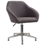 vidaXL Chaise pivotante de salle à manger Taupe Tissu