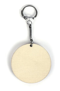 Porte-Clés Rond en bois 5 5 cm 10 pièces
