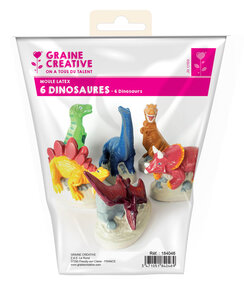 Moule en latex 6 dinosaures