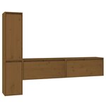 vidaXL Meubles TV 4 Pièces Marron miel Bois massif de pin