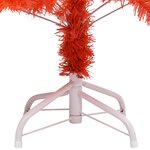 vidaXL Arbre de Noël artificiel pré-éclairé et boules rouge 120 cm PVC