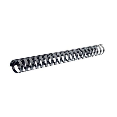 Baguettes plastique à anneaux  diamétre 14 mm  noir leitz