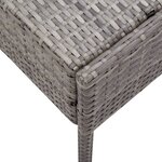 vidaXL Salon de jardin 5 Pièces avec coussins Résine tressée Gris