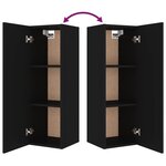 vidaXL Ensemble de meubles TV 4 Pièces Noir Bois d'ingénierie